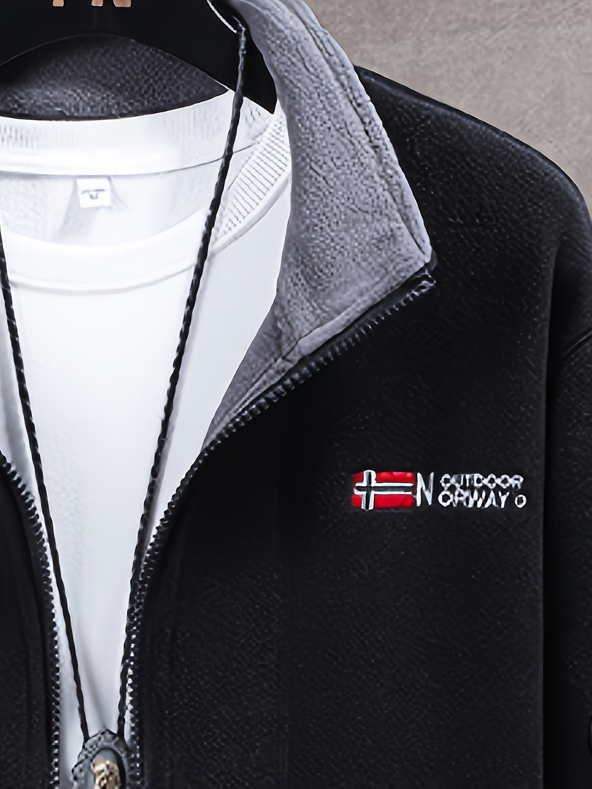 Men’s Full-Zip Fleece Jacket with Stand Collar – Alderwick