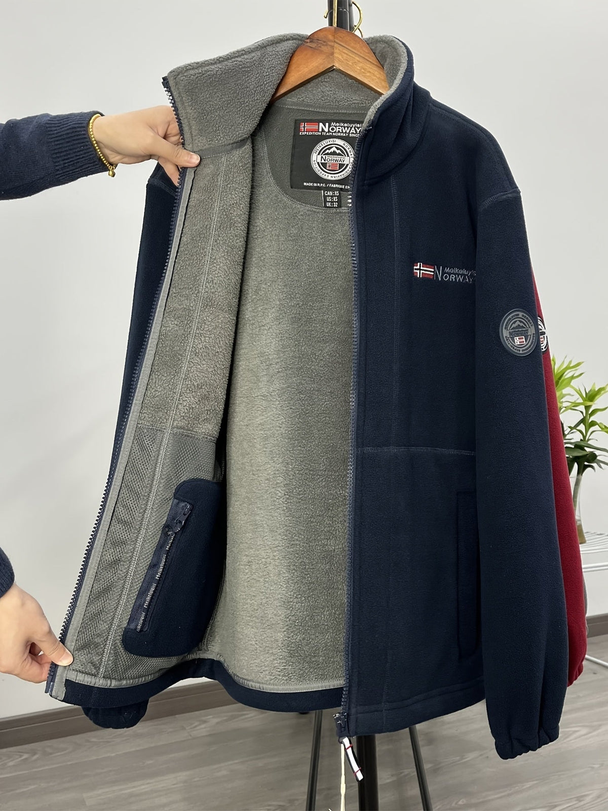 Men’s Full-Zip Fleece Jacket with Stand Collar – Alderwick