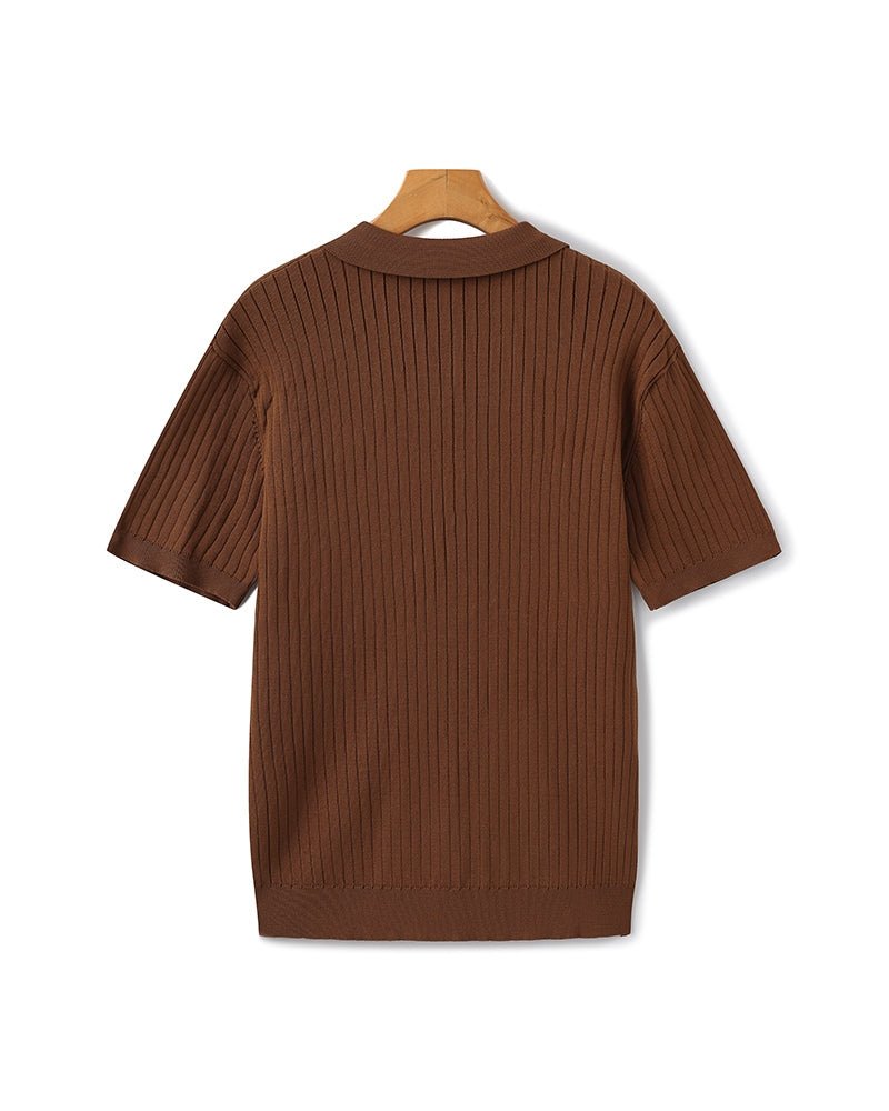 Albin – Polo côtelé en maille premium - OPLX - Atelier Opulence