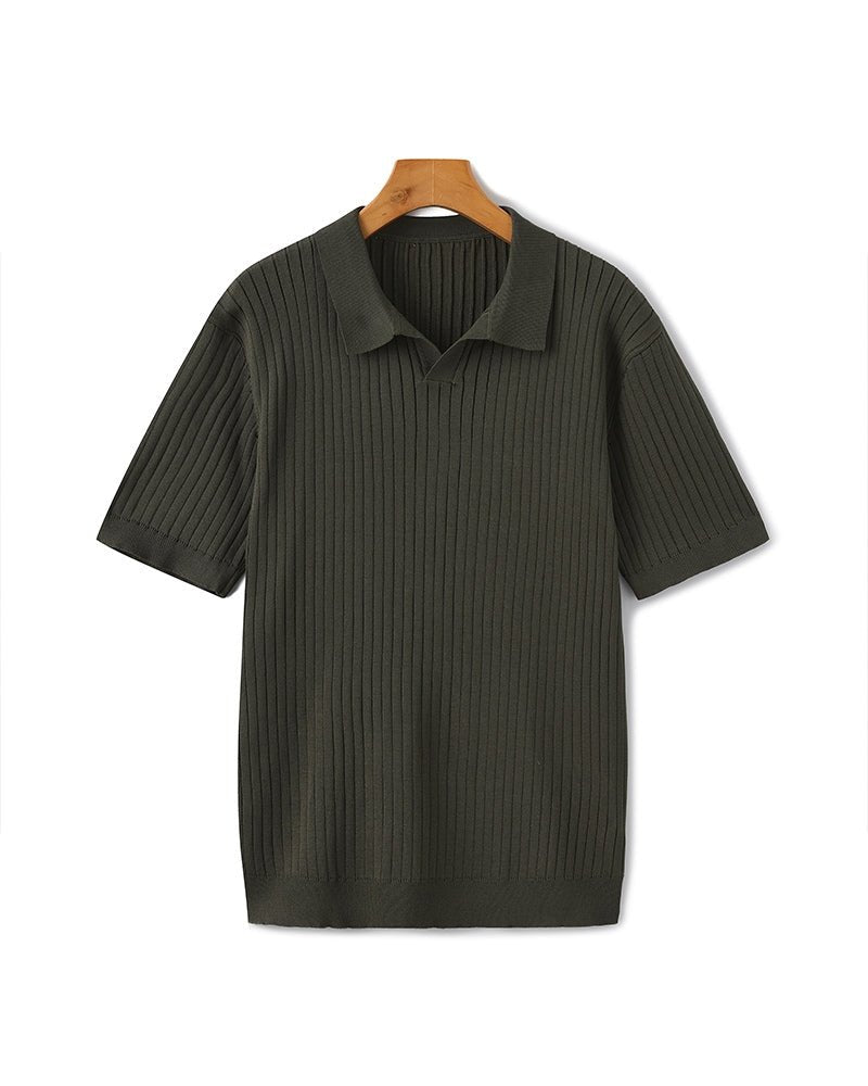 Albin – Polo côtelé en maille premium - OPLX - Atelier Opulence