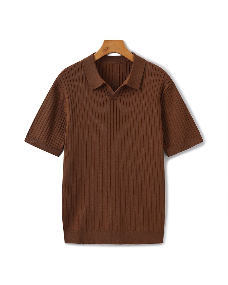 Albin – Polo côtelé en maille premium - OPLX - Atelier Opulence