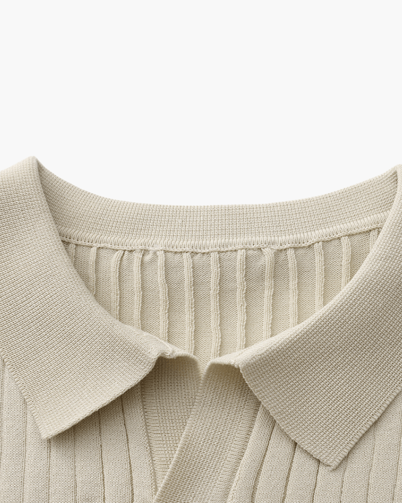 Albin – Polo côtelé en maille premium - OPLX - Atelier Opulence