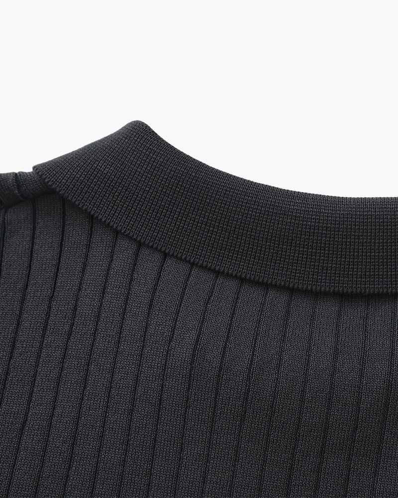 Albin – Polo côtelé en maille premium - OPLX - Atelier Opulence