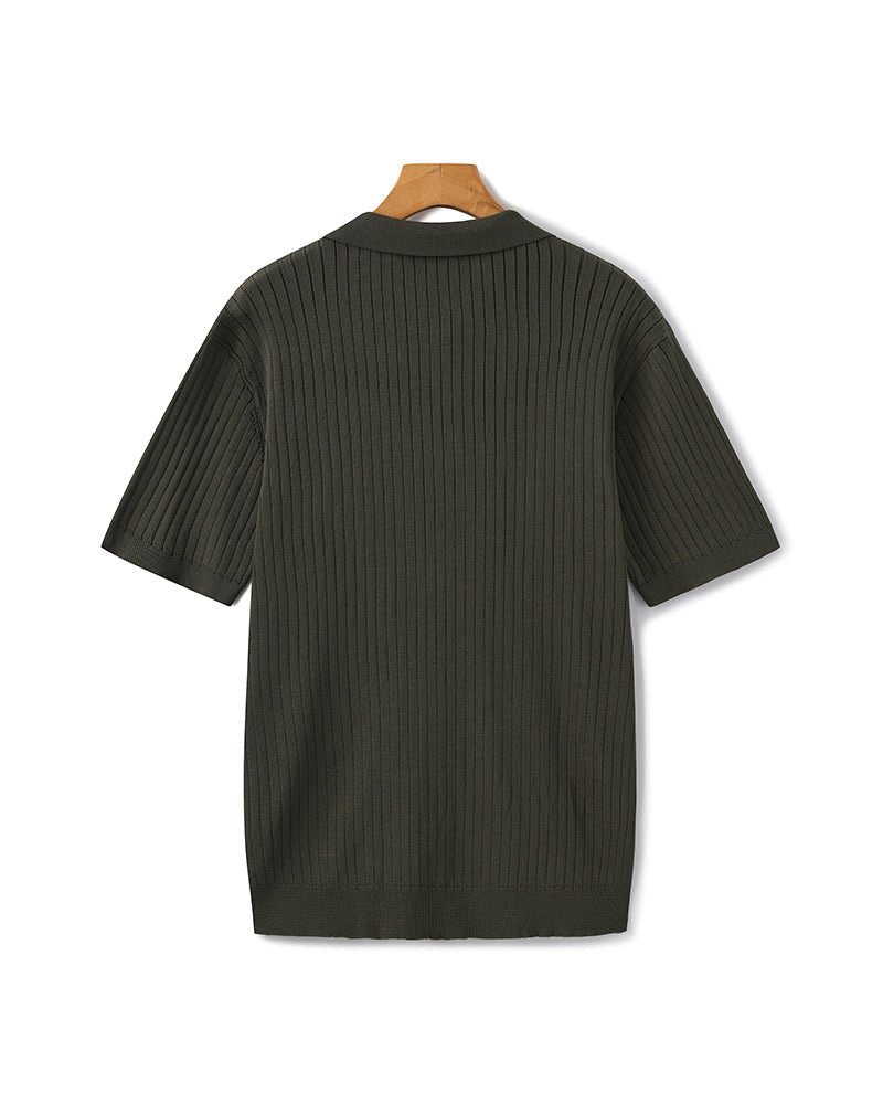 Albin – Polo côtelé en maille premium - OPLX - Atelier Opulence