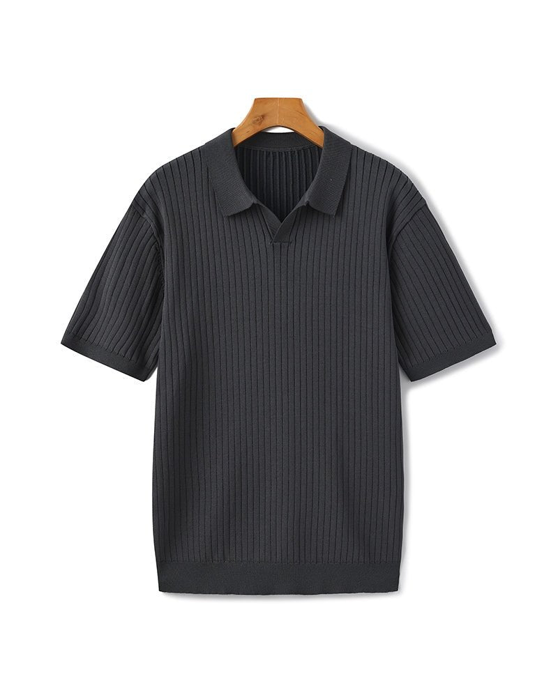 Albin – Polo côtelé en maille premium - OPLX - Atelier Opulence