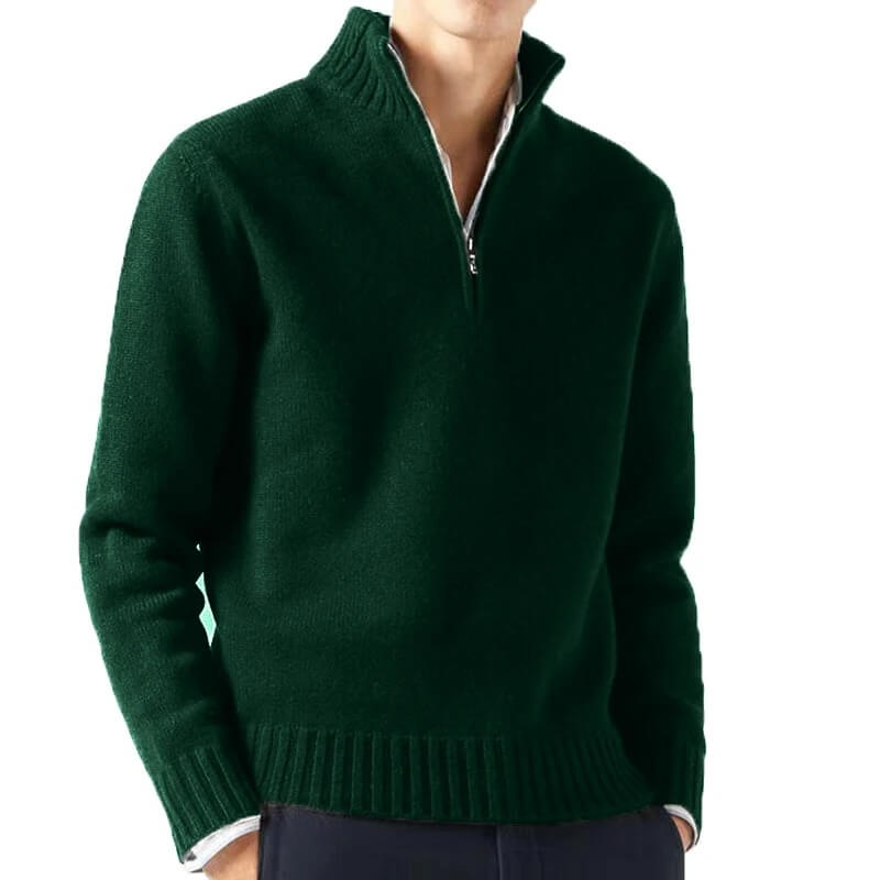Marceau – Zip-Up Mock Neck Sweater