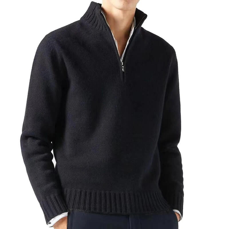 Marceau – Zip-Up Mock Neck Sweater