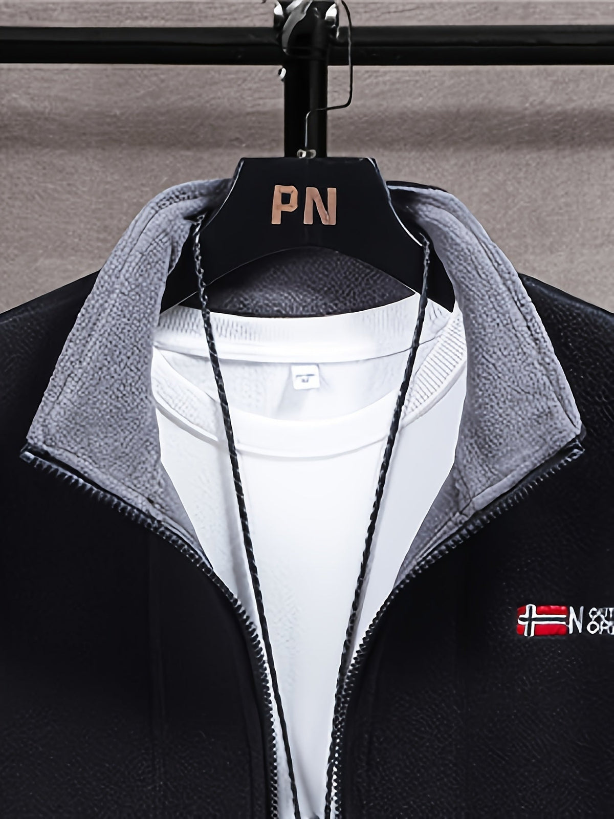 Men’s Full-Zip Fleece Jacket with Stand Collar – Alderwick