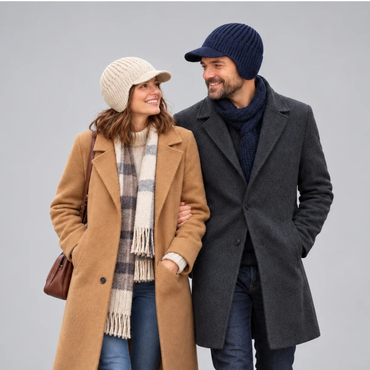 Unisex Knitted Winter Hat with Peak & Ear Coverage – Northwick