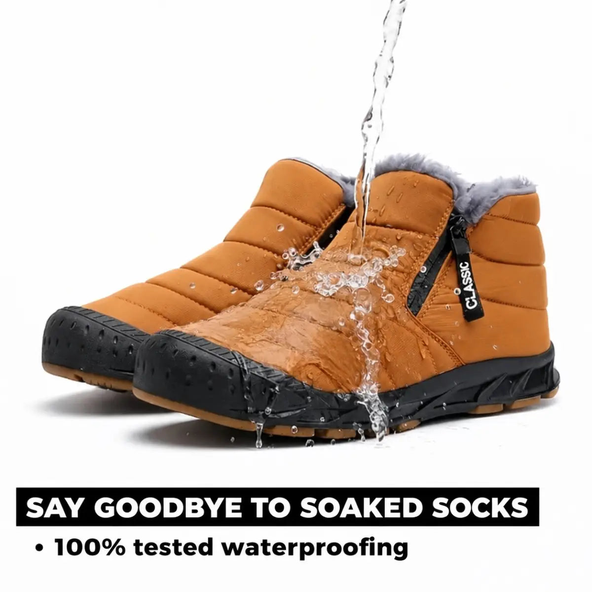 Metropolis - Waterproof Winter Ankle Boots with Faux-Fur Lining