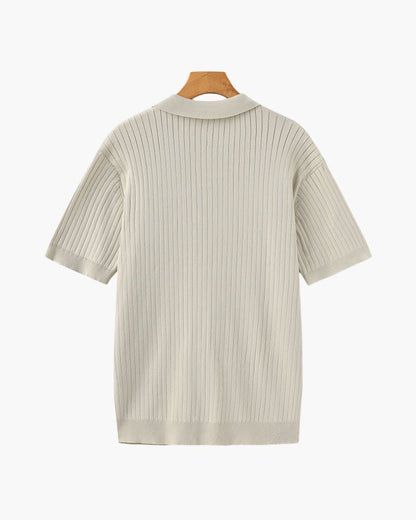 Albin – Polo côtelé en maille premium - OPLX - Atelier Opulence