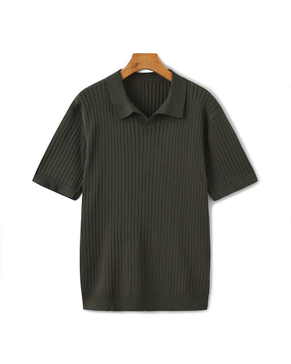 Albin – Polo côtelé en maille premium - OPLX - Atelier Opulence