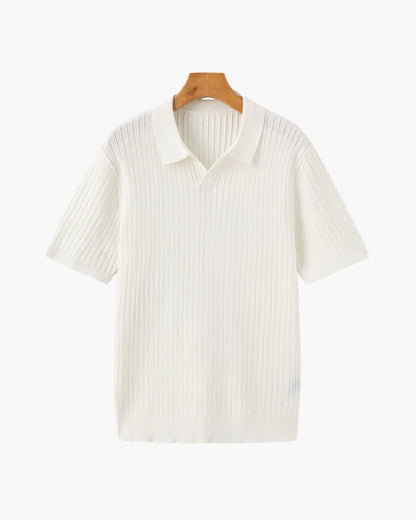 Albin – Polo côtelé en maille premium - OPLX - Atelier Opulence