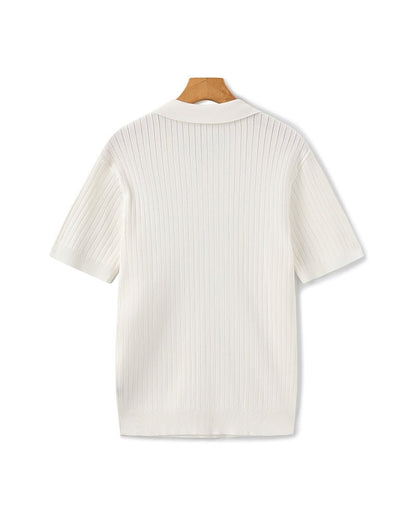 Albin – Polo côtelé en maille premium - OPLX - Atelier Opulence