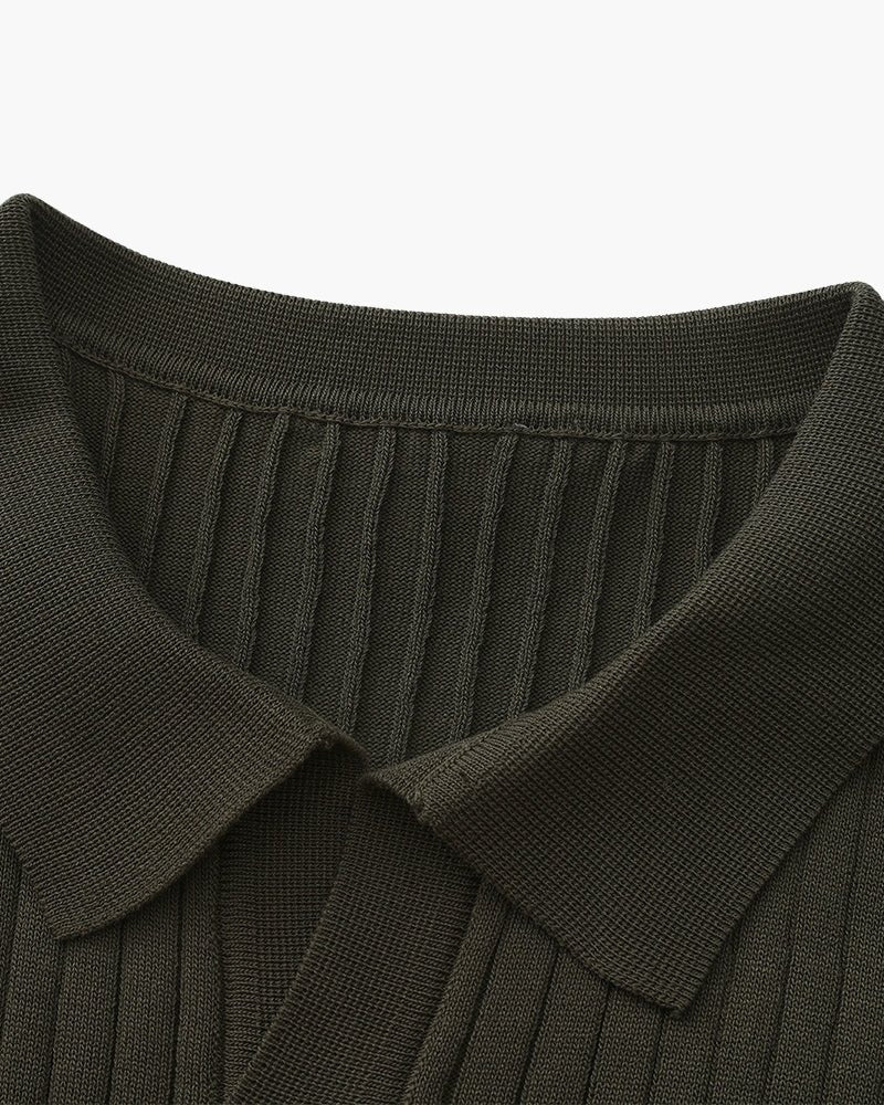 Albin – Polo côtelé en maille premium - OPLX - Atelier Opulence