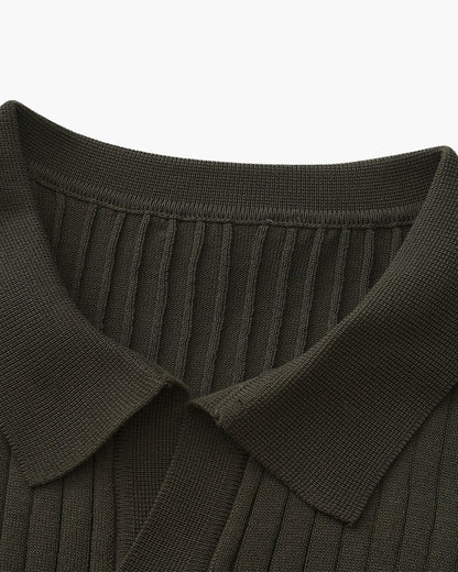 Albin – Polo côtelé en maille premium - OPLX - Atelier Opulence