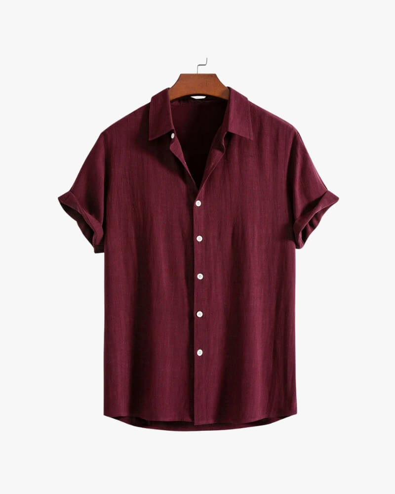 Chemise boutonnée en mélange de lin et de rayonne - OPLX - Atelier Opulence