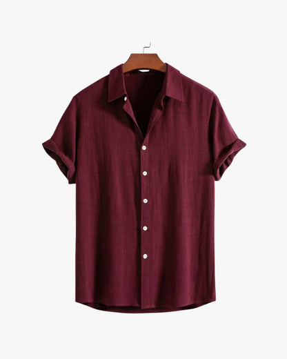 Chemise boutonnée en mélange de lin et de rayonne - OPLX - Atelier Opulence