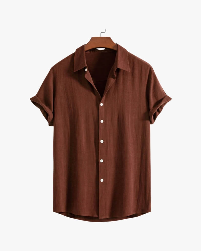 Chemise boutonnée en mélange de lin et de rayonne - OPLX - Atelier Opulence