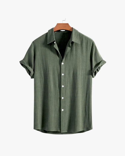 Chemise boutonnée en mélange de lin et de rayonne - OPLX - Atelier Opulence