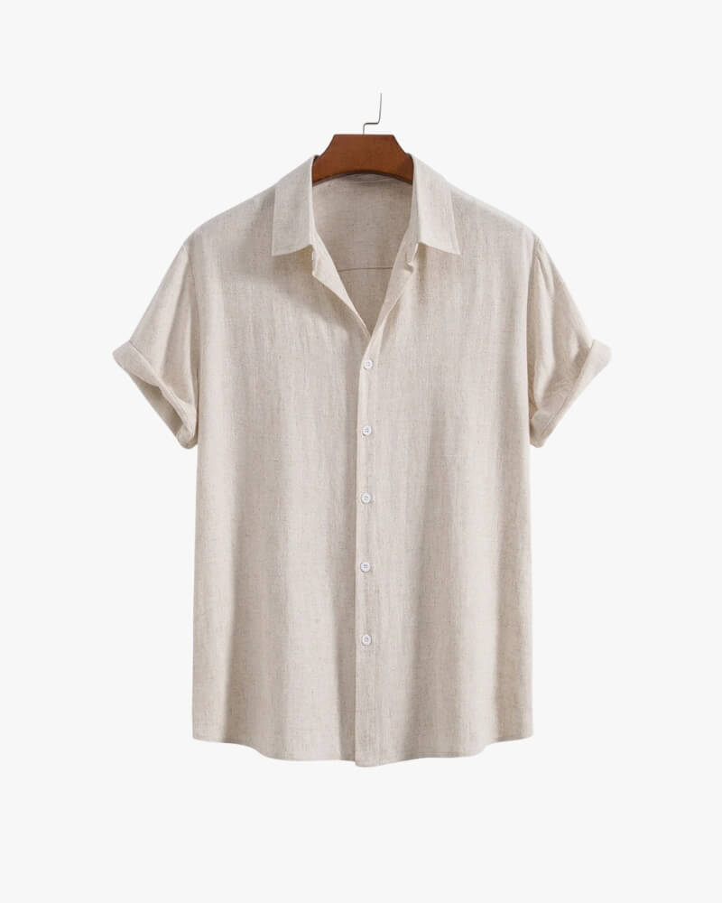 Chemise boutonnée en mélange de lin et de rayonne - OPLX - Atelier Opulence