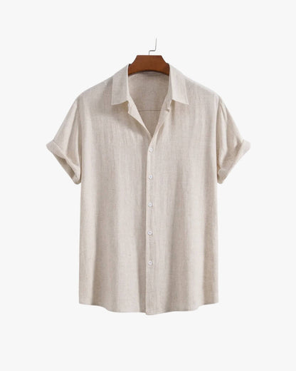 Chemise boutonnée en mélange de lin et de rayonne - OPLX - Atelier Opulence