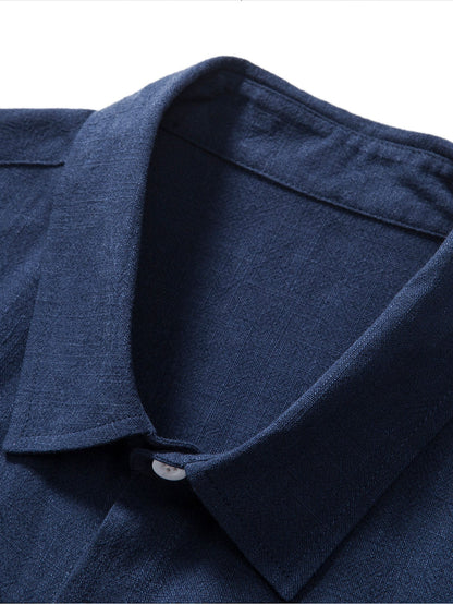 Chemise boutonnée en mélange de lin et de rayonne - OPLX - Atelier Opulence