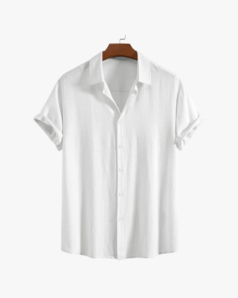 Chemise boutonnée en mélange de lin et de rayonne - OPLX - Atelier Opulence