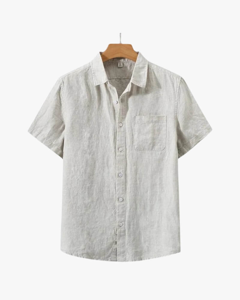 Chemise Cannes en Lin – Manches Courtes - OPLX - Atelier Opulence