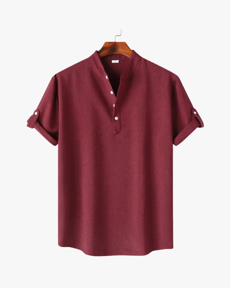 Chemise Henley à manches courtes - OPLX - Atelier Opulence