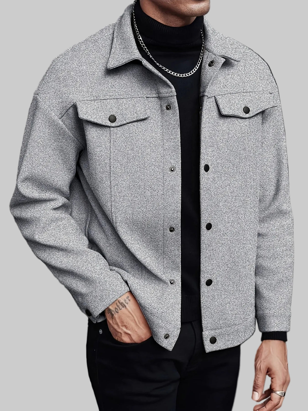 Men’s Trucker Jacket with Press-Stud Fastening – Hartwell