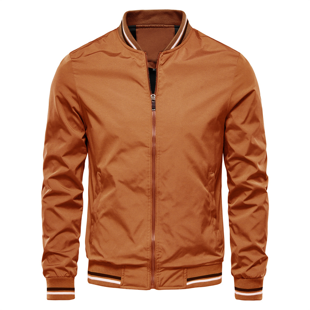 Men’s Zip-Up Bomber Jacket with Stand Collar – Kingsley