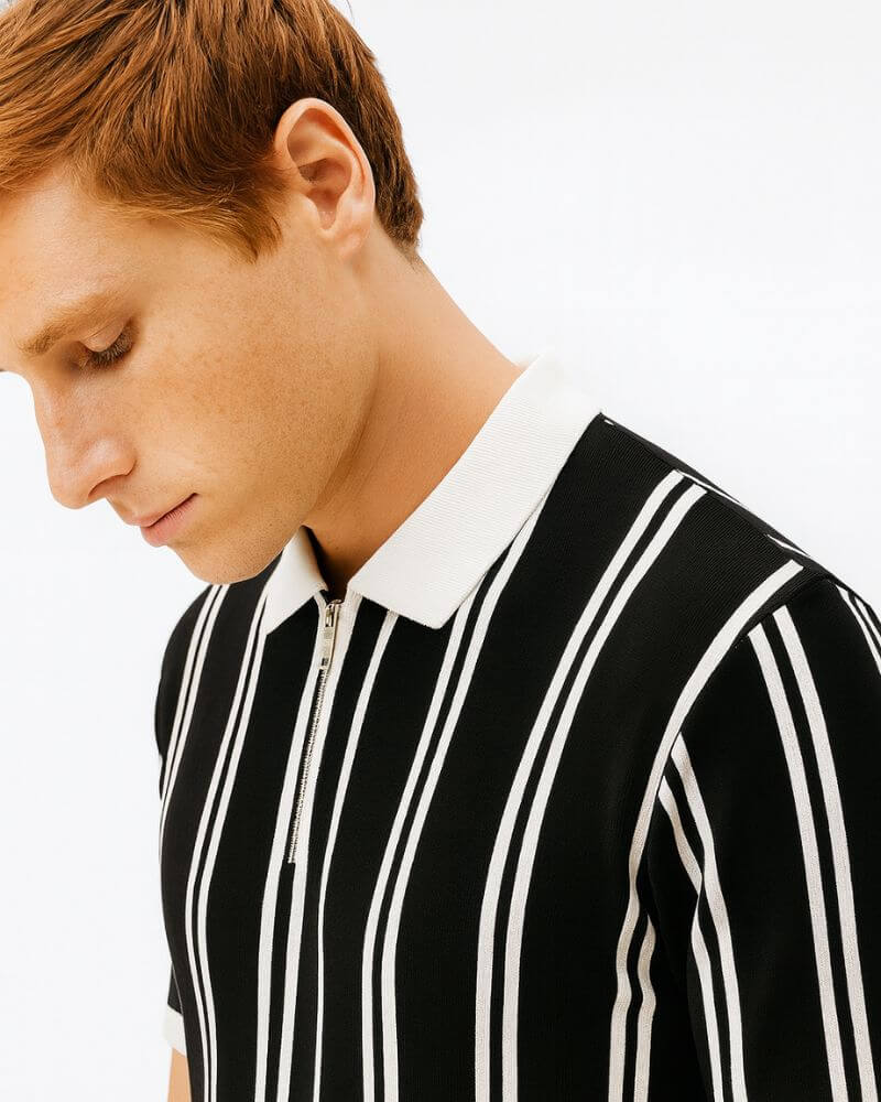 Léon – Polo zippé structuré - OPLX - Atelier Opulence