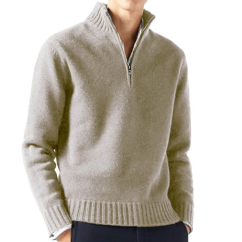 Marceau – Zip-Up Mock Neck Sweater
