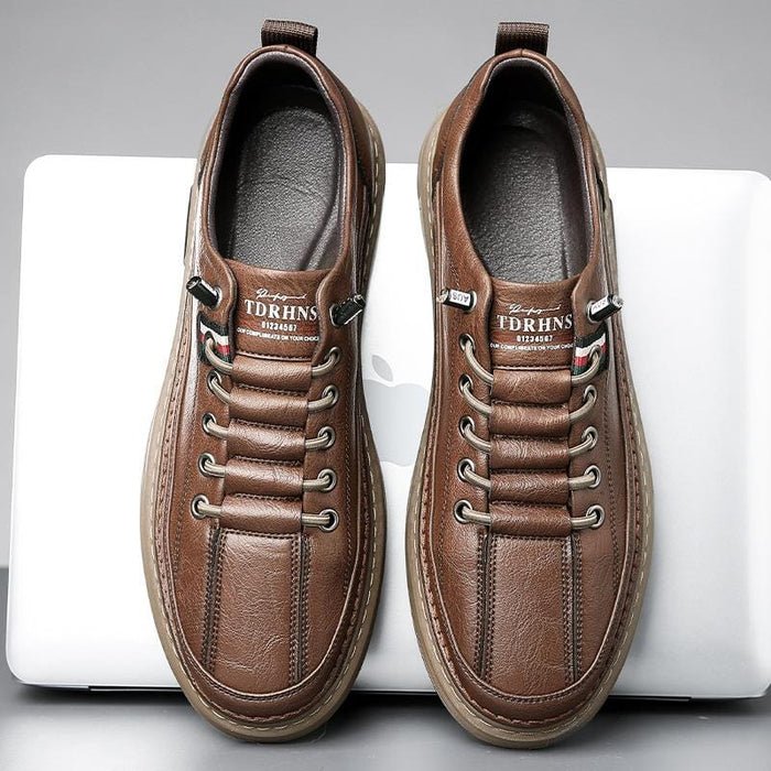 OPLX | Baskets décontractées en cuir véritable Vinny - OPLX - Atelier Opulence