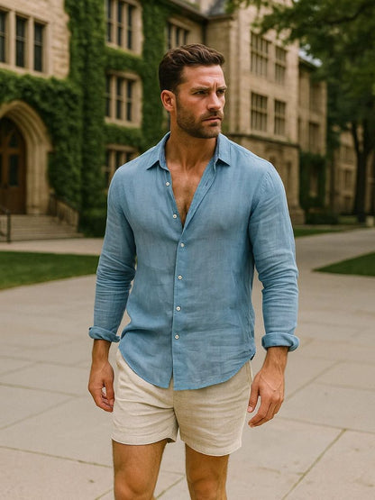 [PACK SPÉCIAL] Mathis – Chemise d’Été en Lin Naturel - OPLX - Atelier Opulence
