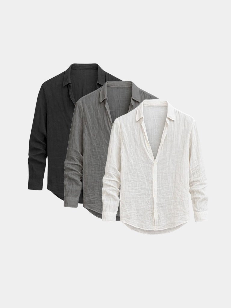 [PACK SPÉCIAL] Mathis – Chemise d’Été en Lin Naturel - OPLX - Atelier Opulence