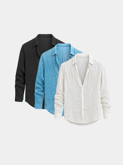 [PACK SPÉCIAL] Mathis – Chemise d’Été en Lin Naturel - OPLX - Atelier Opulence