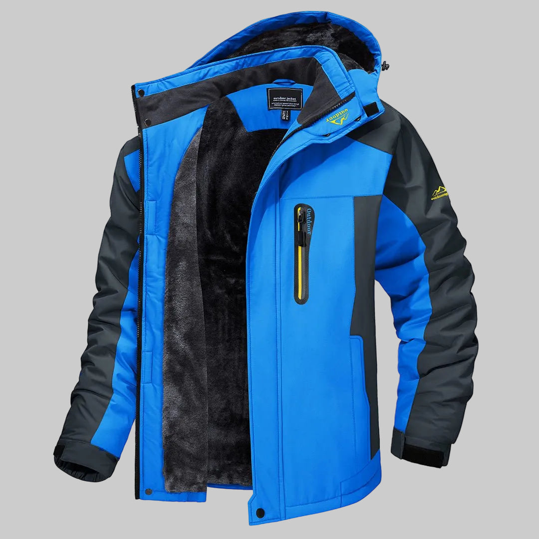 Men’s Hooded Jacket with Full Zip & Contrast Panels – Ridgeway